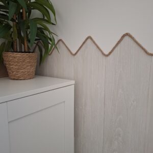 Textured wood effect wallpaper for kids bedroom